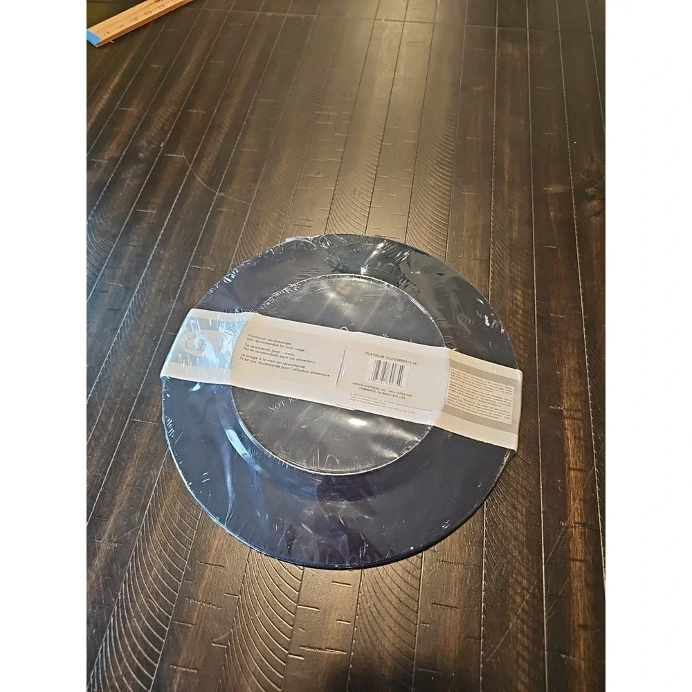 Gibson 13 Charger Platinum Gloss Decorative Plates 4 Pack